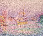 Paul Signac Harbour at Marseilles oil painting